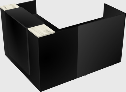 L-shaped modular reception