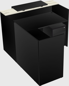 L-shaped modular reception