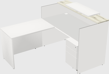 L-shaped modular reception