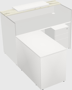 L-shaped modular reception