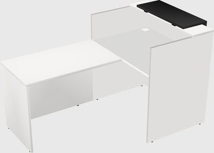 L-shaped modular reception