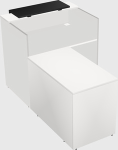L-shaped modular reception