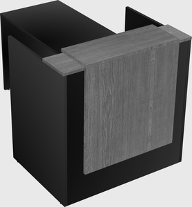 L-shaped modular reception