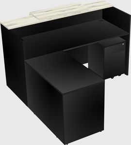 L-shaped modular reception