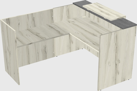 L-shaped modular reception