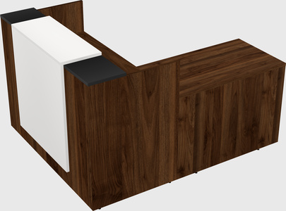 L-shaped modular reception