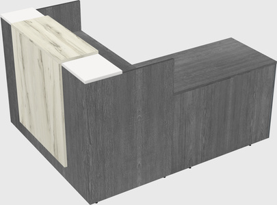 L-shaped modular reception