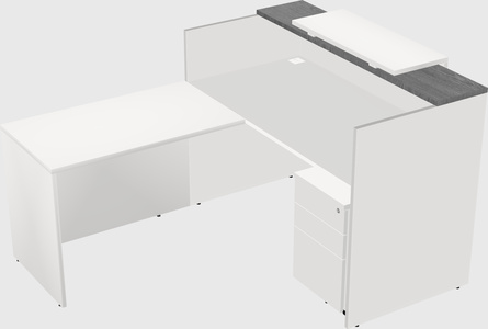 L-shaped modular reception