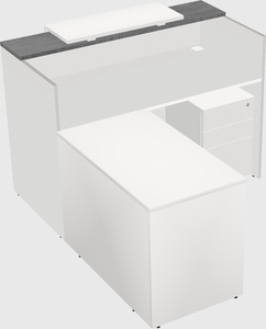 L-shaped modular reception