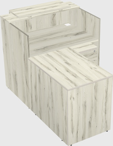 L-shaped modular reception