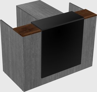 L-shaped modular reception