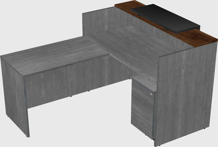 L-shaped modular reception