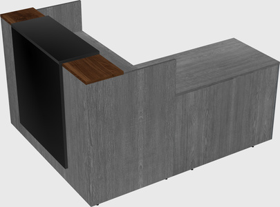 L-shaped modular reception