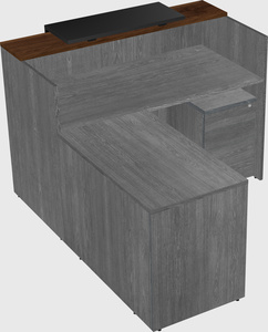 L-shaped modular reception