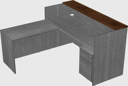 L-shaped modular reception