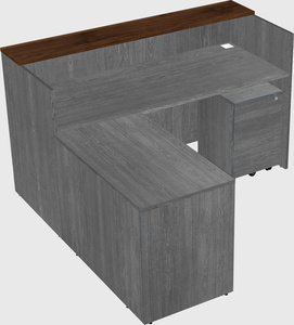 L-shaped modular reception