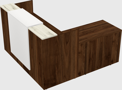L-shaped modular reception