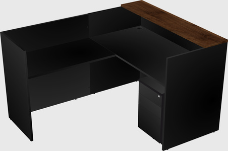 L-shaped modular reception