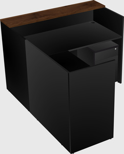 L-shaped modular reception
