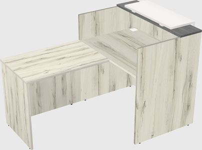 L-shaped modular reception