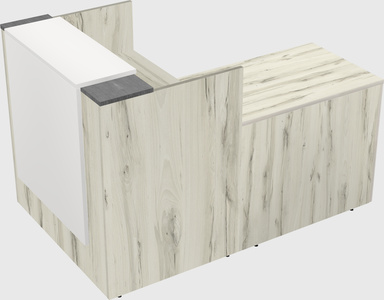 L-shaped modular reception