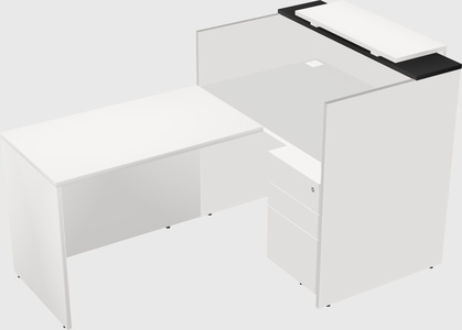 L-shaped modular reception