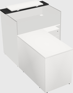 L-shaped modular reception