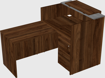 L-shaped modular reception