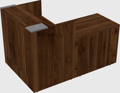 L-shaped modular reception