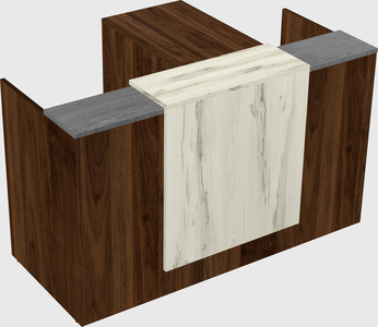 L-shaped modular reception