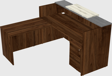 L-shaped modular reception