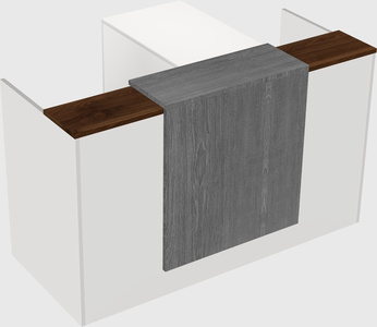 L-shaped modular reception