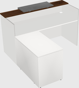 L-shaped modular reception