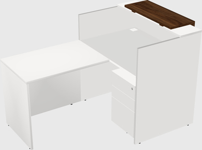 L-shaped modular reception
