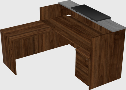 L-shaped modular reception