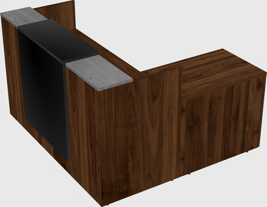 L-shaped modular reception