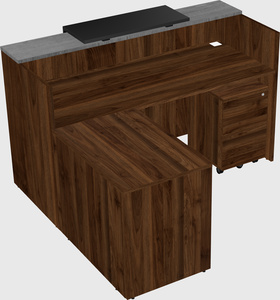 L-shaped modular reception