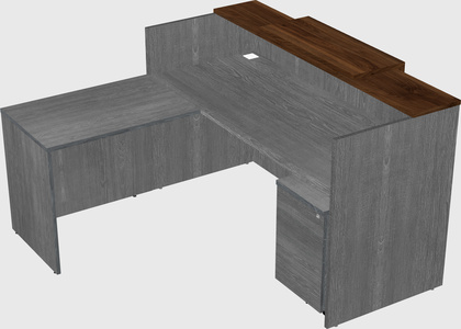L-shaped modular reception
