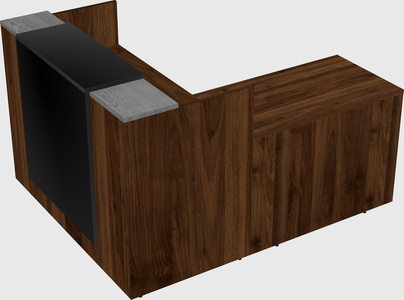 L-shaped modular reception