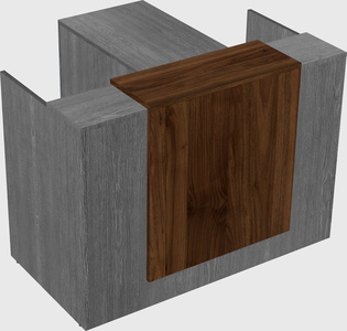 L-shaped modular reception