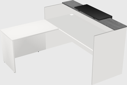 L-shaped modular reception