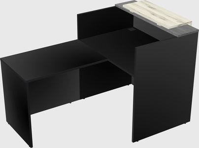L-shaped modular reception
