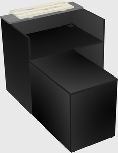 L-shaped modular reception