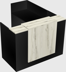 L-shaped modular reception
