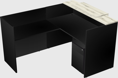 L-shaped modular reception
