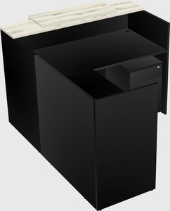 L-shaped modular reception