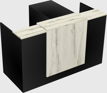 L-shaped modular reception