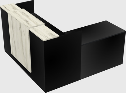 L-shaped modular reception