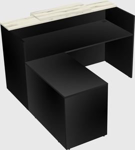 L-shaped modular reception