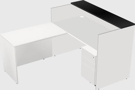 L-shaped modular reception